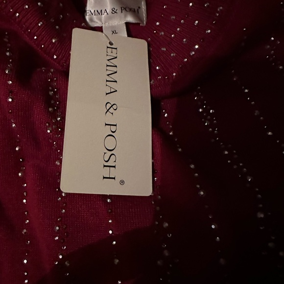 NWT Glistering Mock Neck Dress - Red Sz XL - Perfect for the Holidays!! - Picture 4 of 5